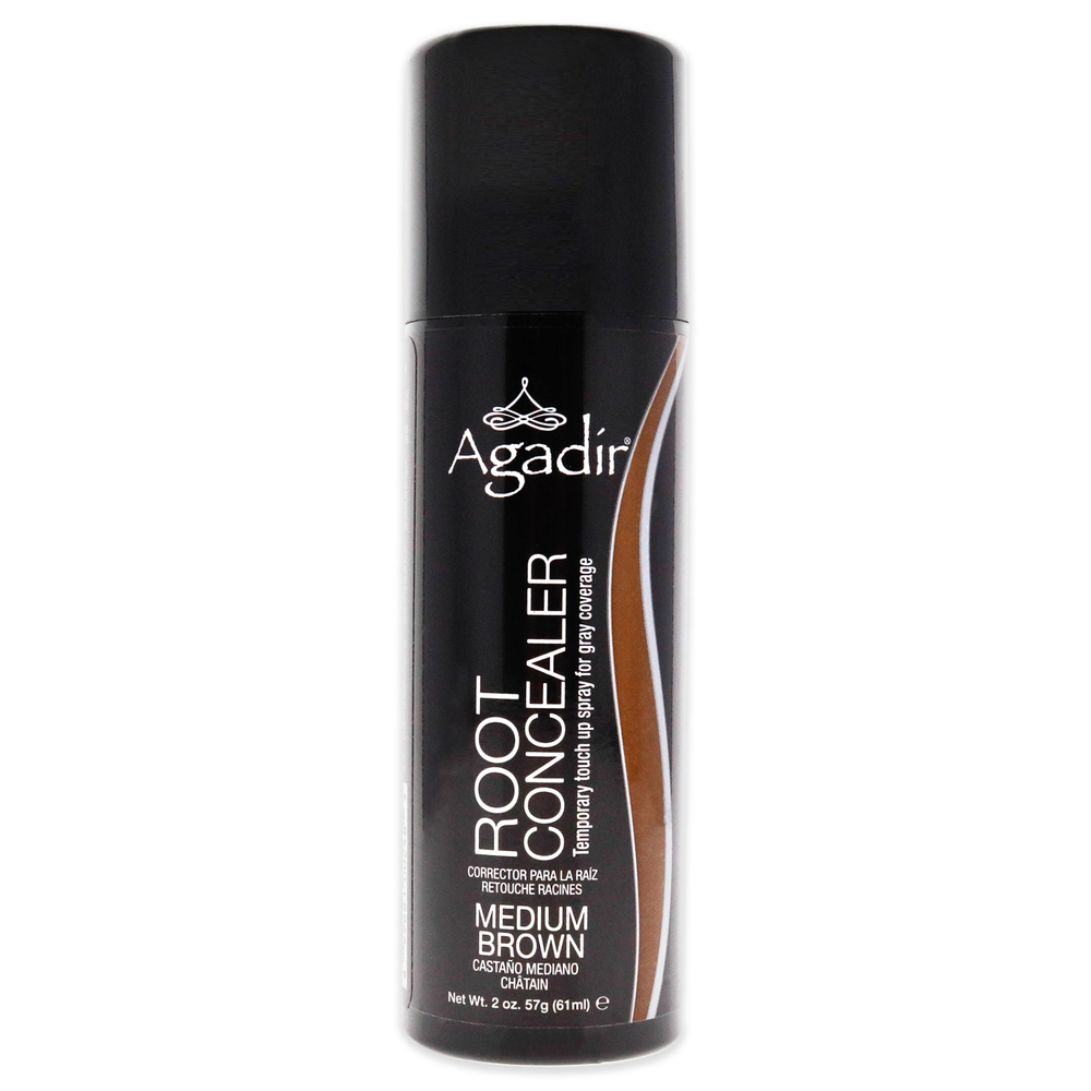 Root Concealer Temporary Touch Up Spray - Medium Brown by Agadir - 2 oz